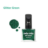 Swiss-Miss-Silk-Nail-Paints-Glitter Green-614