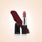Swiss Miss Classic Lipstick in shade Blossom Pink M-247 featuring black bullet tube labeled N-247 with silver casing and a dark berry rose lipstick swatch.