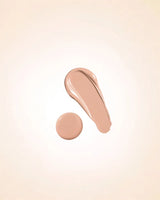 Liquid foundation smear swatch and drop of Swiss Miss Matte and Poreless CC Foundation in shade Fine Ivory SM 02