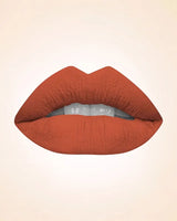 Close-up lip swatch of Swiss Miss Classic Lipstick in Chocolate M-521 shade.