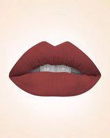Close-up lip swatch of Swiss Miss Classic Lipstick in Metallic Brown M-249 shade.