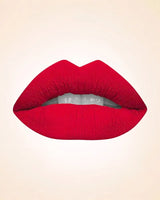 Close-up lip swatch of Swiss Miss Classic Lipstick in Ruby Romance M-515 shade.