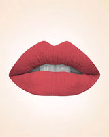 Close-up lip swatch of Swiss Miss Classic Lipstick in Slate Rose M-259 shade.