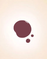 Glossy muted mauve brown liquid nail polish drop swatch in shade Flint Vista 242 showing texture and coverage.