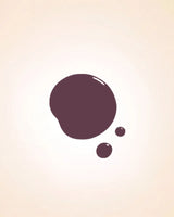Glossy dark rose wood brown liquid nail polish drop swatch in shade 245 showing texture and coverage.